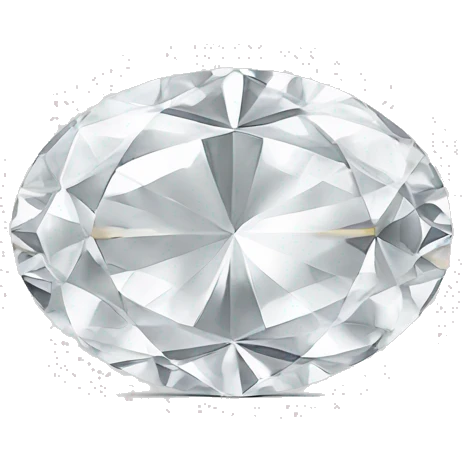 White oval diamond with wrapped in gold emoji