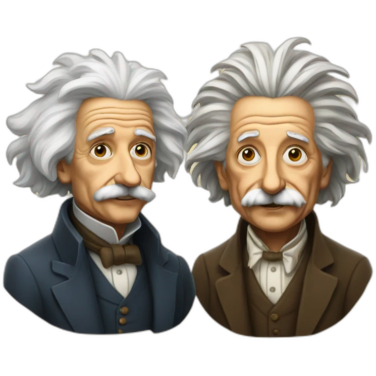 Einstein and Leonardo DaVinci emoji