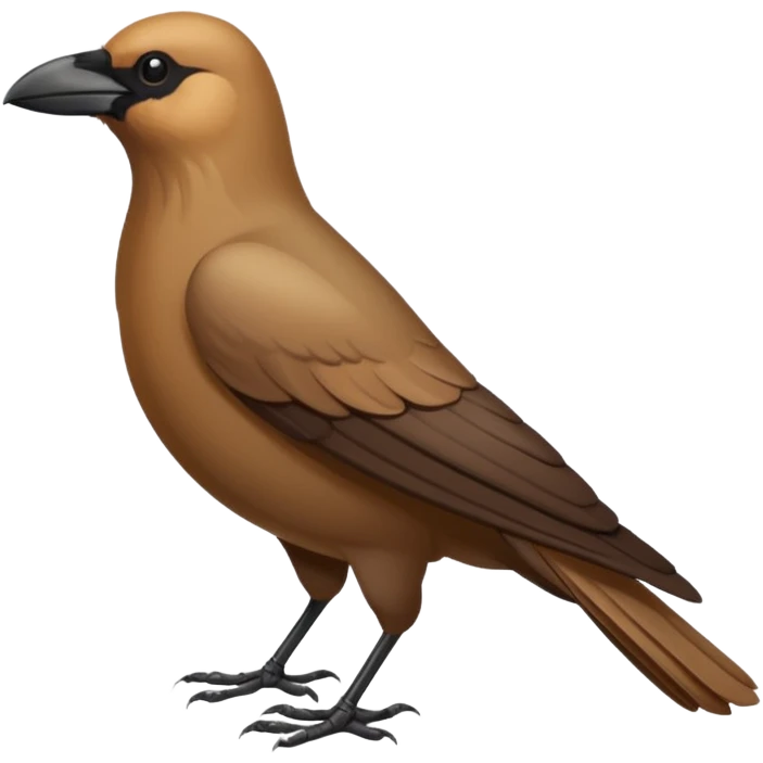light brown crow  emoji