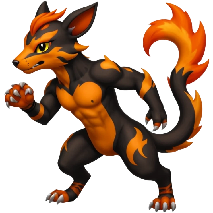 Houndoom-Torracat-Fakémon-hybrid-creature (full body)  emoji