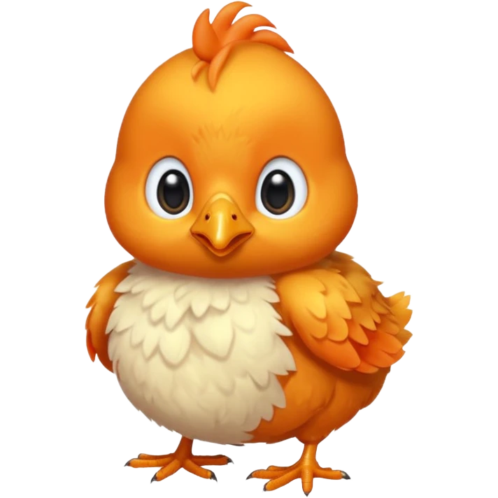 Orange colored chicken baby 🐥   emoji