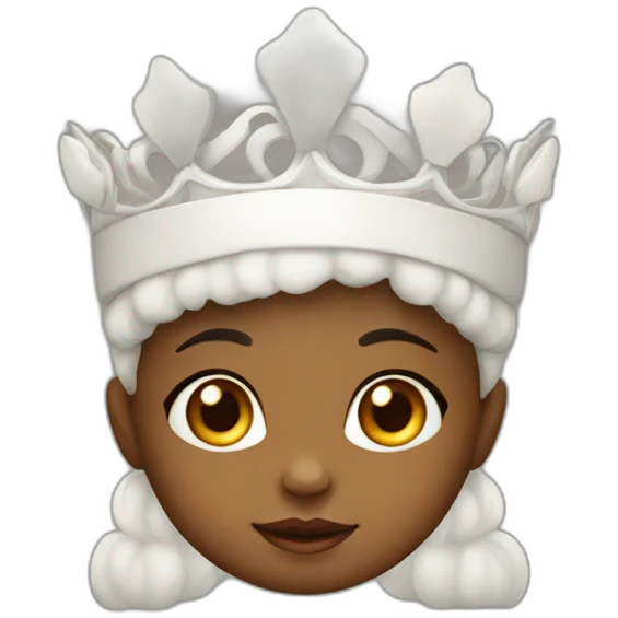 Bebê menina com coroa emoji
