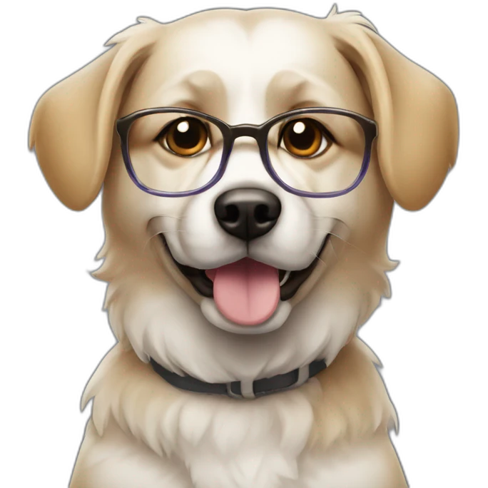 hund mit brille emoji