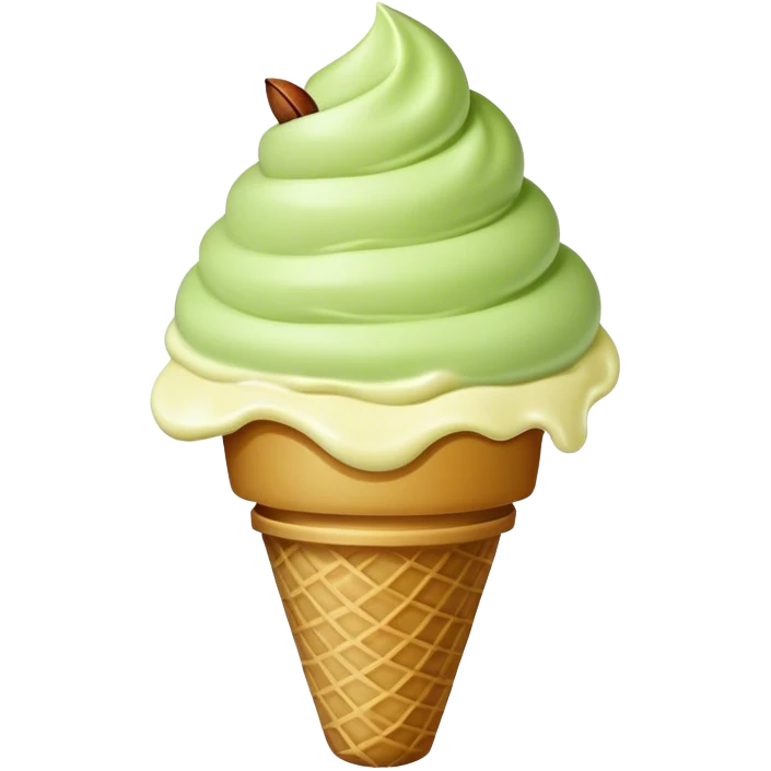 Pistachio ice cream emoji