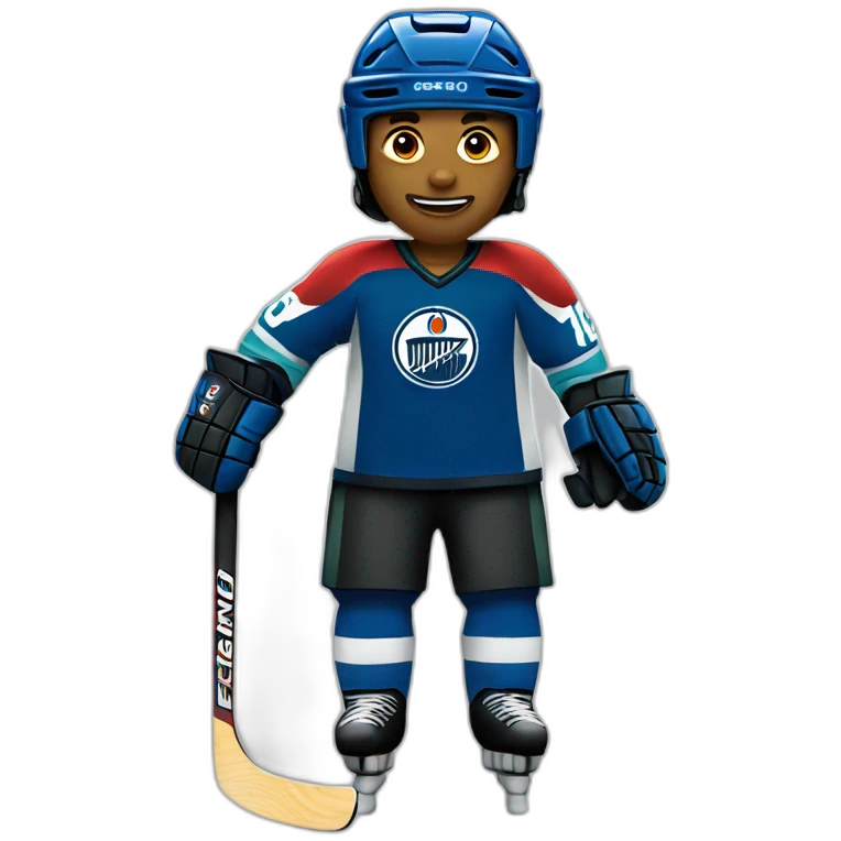 a plastic hockey player emoji