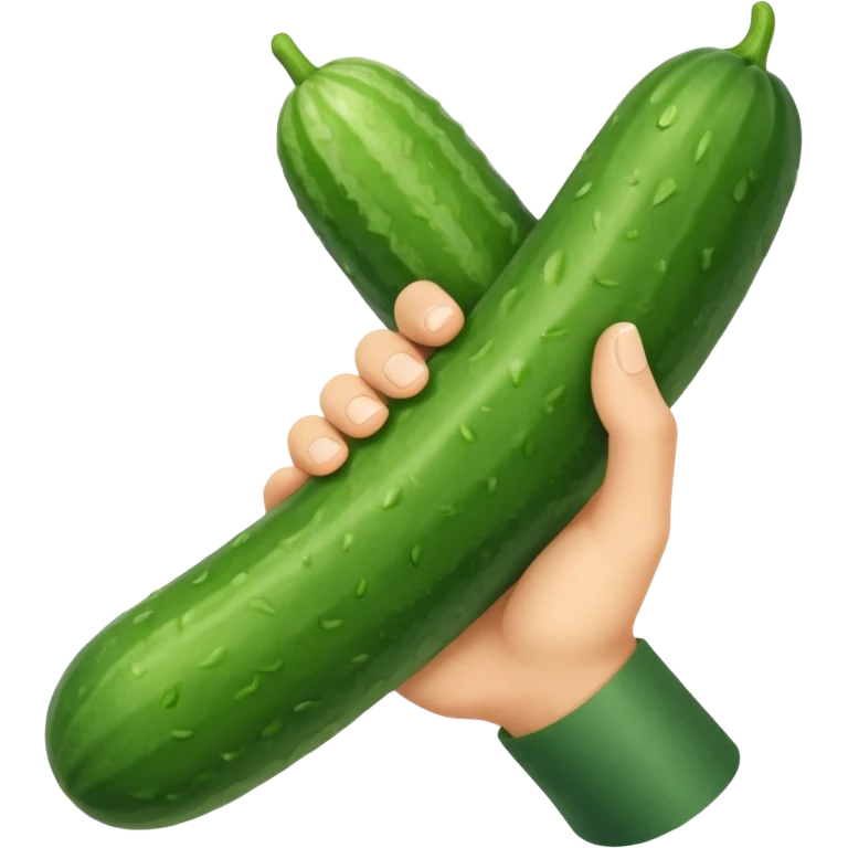 Cucumber with a hand jerking it emoji