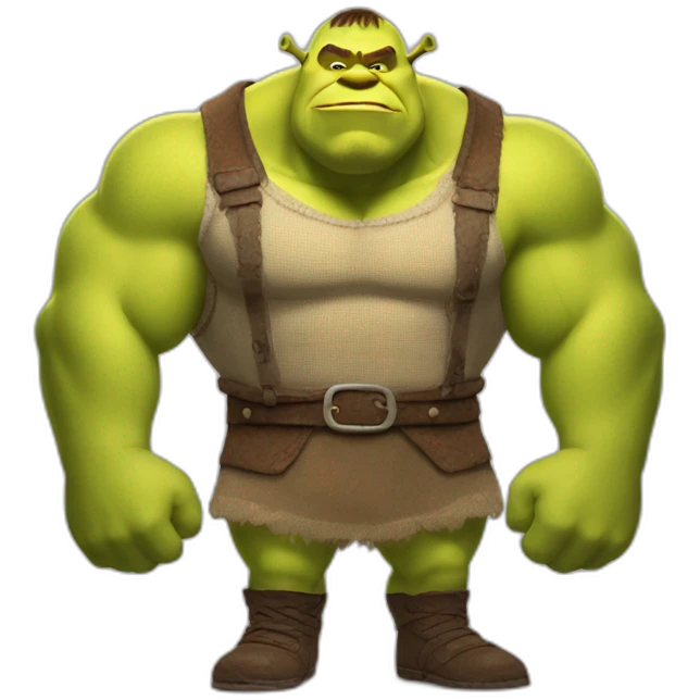 shrek muscular standing emoji