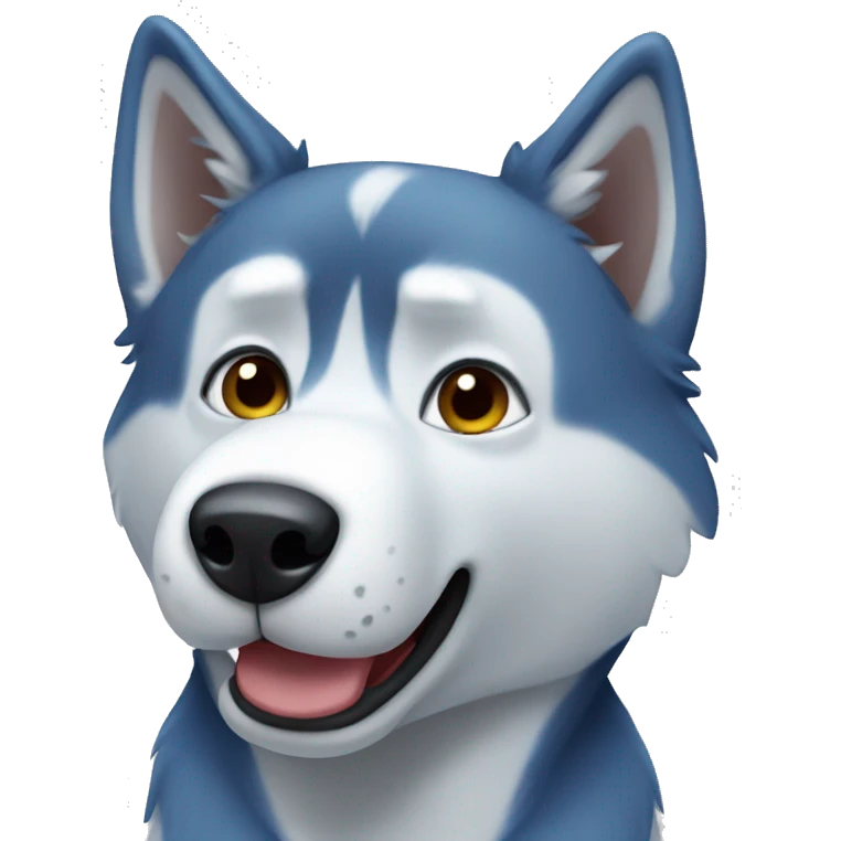 blue husky  emoji