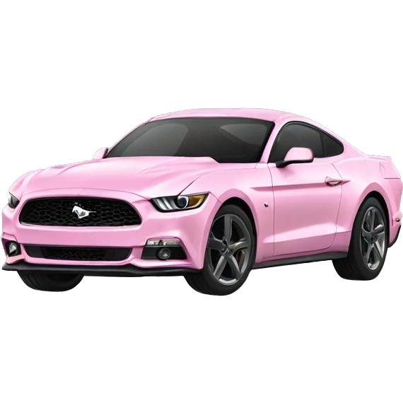 Light pink mustang sports car emoji