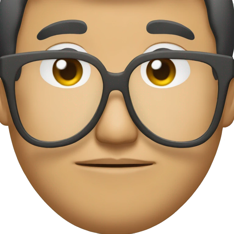 Thin-rimmed glasses, slightly chubby Asian guy.  emoji