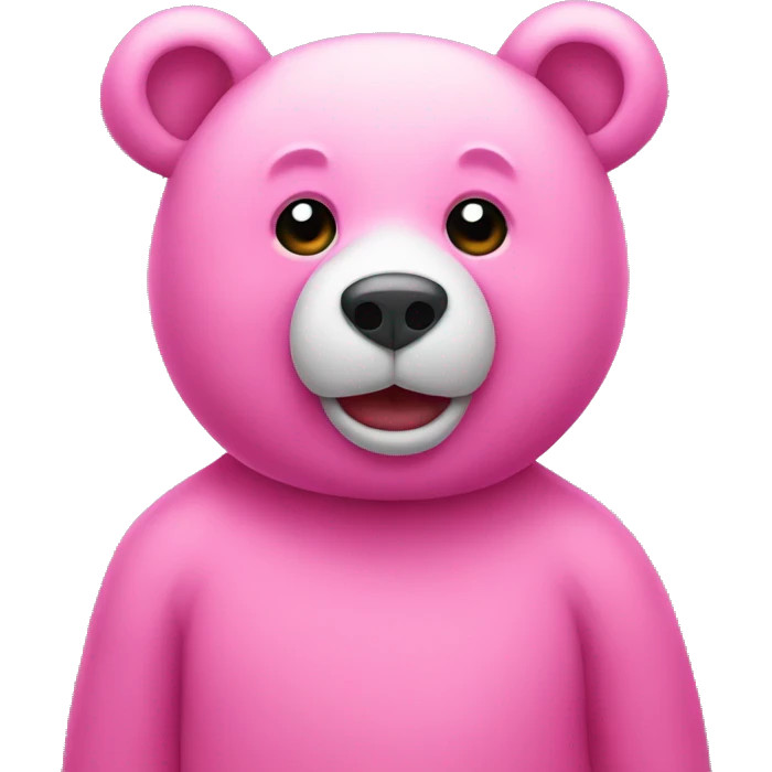 Pink bear emoji