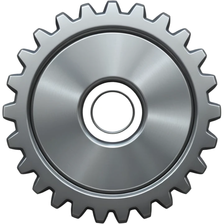 generate a very realistic steel gear emoji
