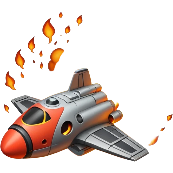 Spaceship blowing up emoji