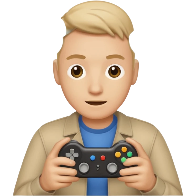 Homme qui joue à la console emoji