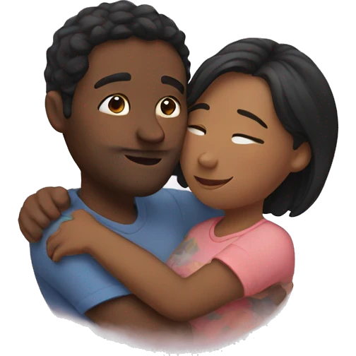 Couple cuddling emoji