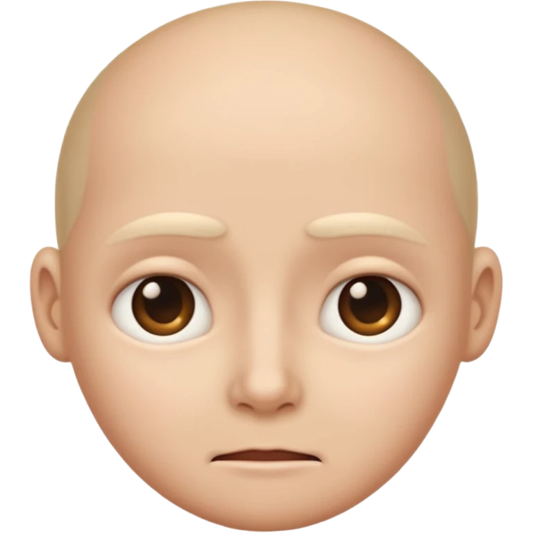 Human emoji with *NO* eyebrows staring into your soul  emoji
