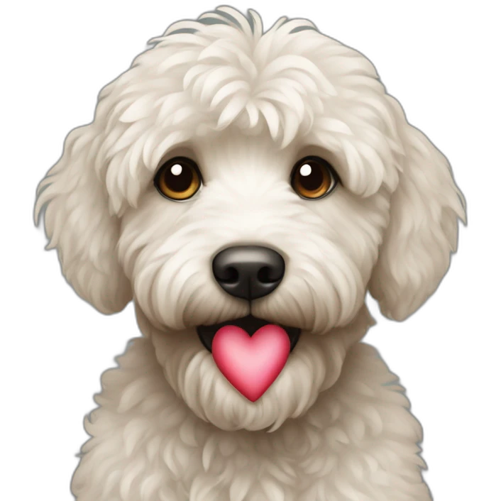 ausiedoodle with heart emoji
