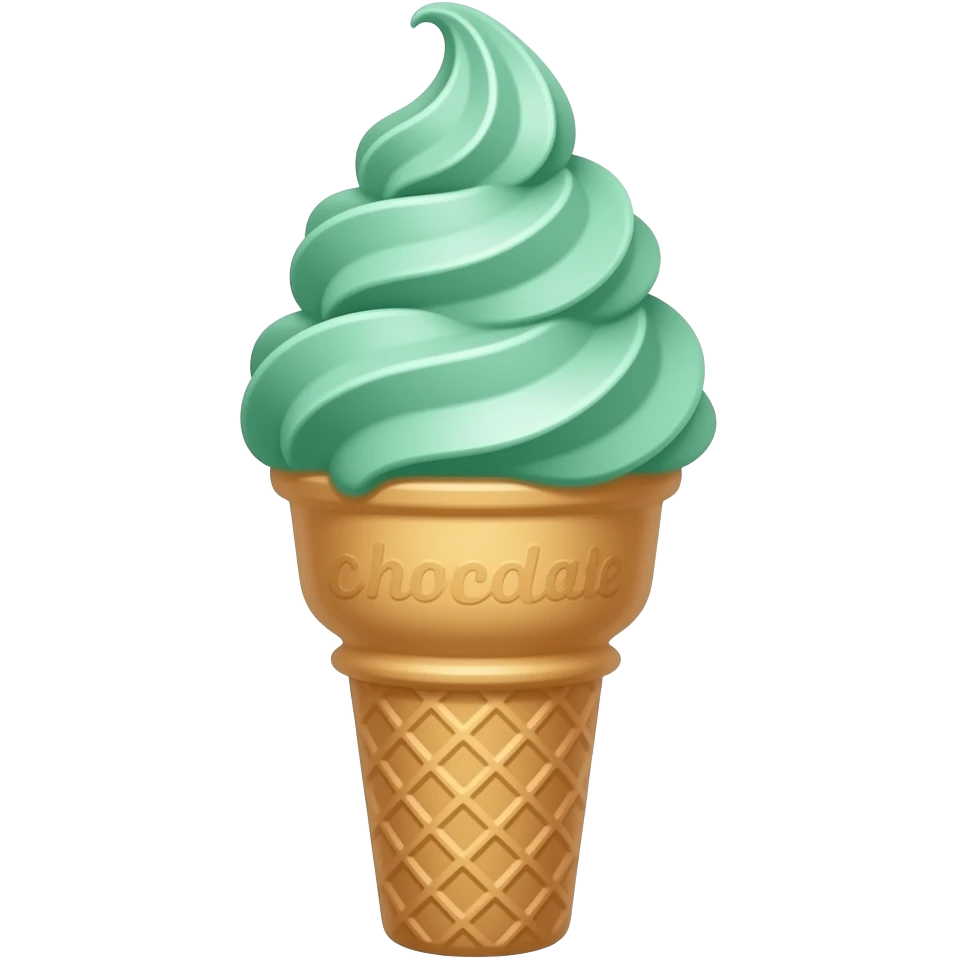 Mint choc Cornetto (very small pic) emoji