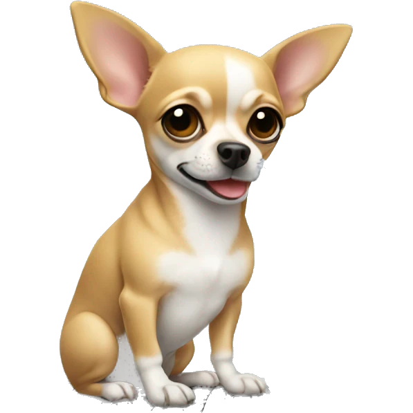 chihuahua working in laptop emoji
