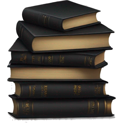 black stack of gothic books emoji