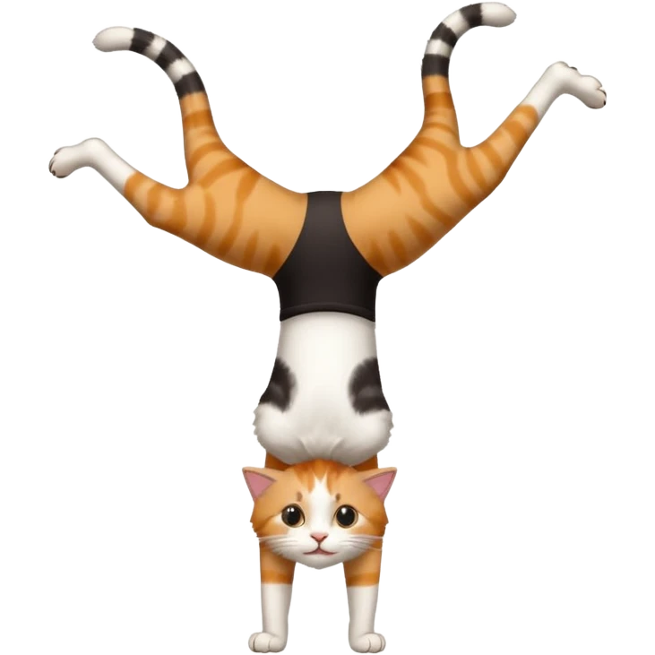 Cat doing a hand stand  emoji