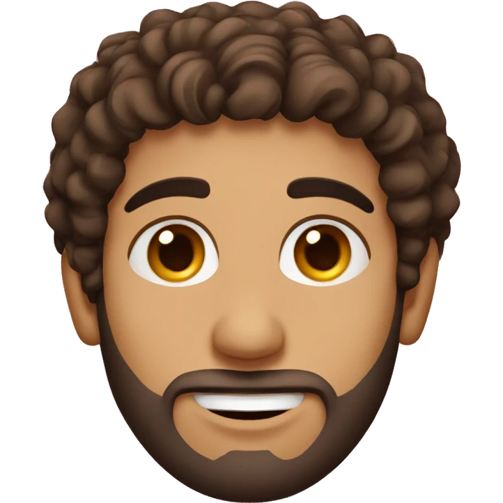 arabic guy with brown curly hair and little beard all dressed in red costume emoji