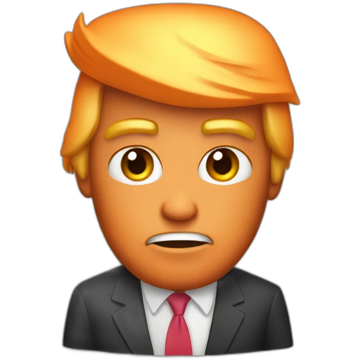 donald trump with orange skin emoji
