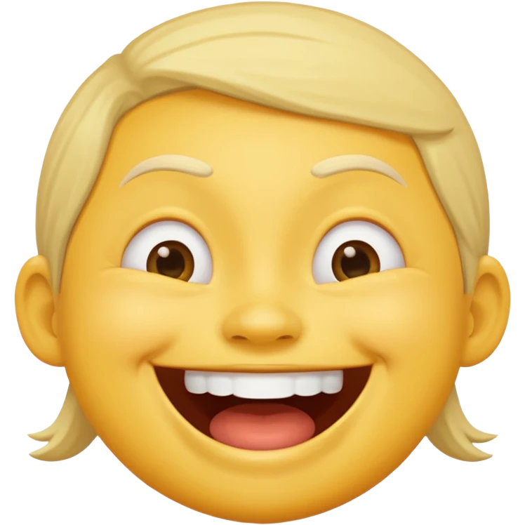 Kahkaha yuvarlak yüz sarı emoji