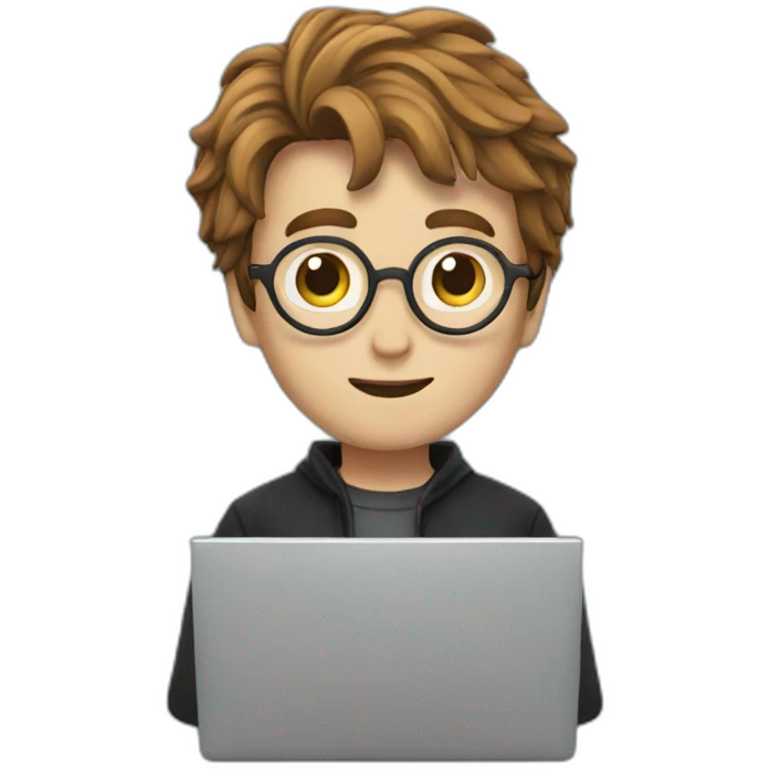 harry potter using a laptop emoji