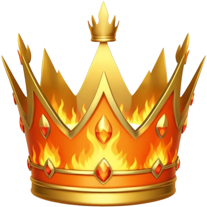 Coroa pegando fogo emoji