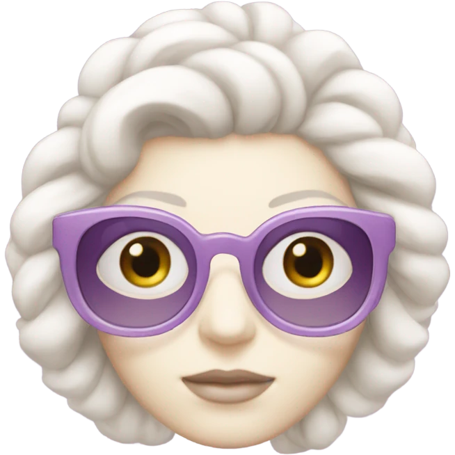 light purple glasses from Chanel emoji
