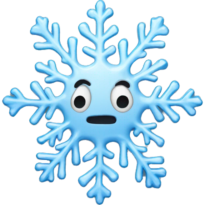 Melting snowflake emoji
