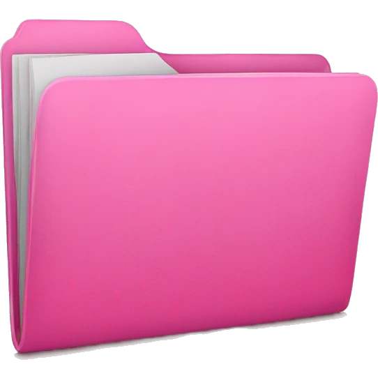 pink folder emoji