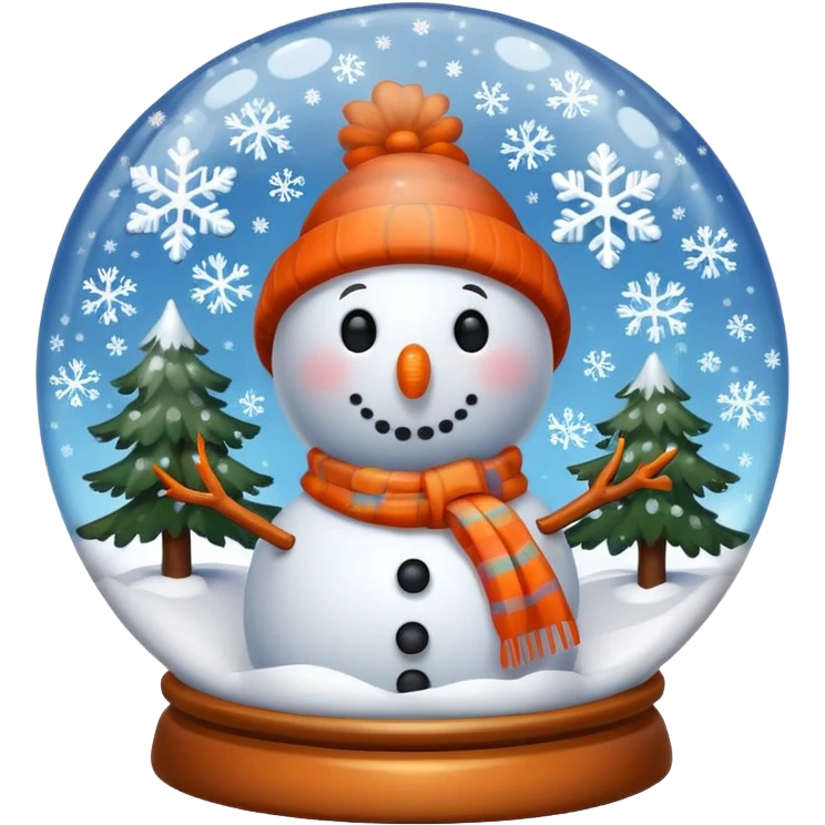 Snowman globe emoji