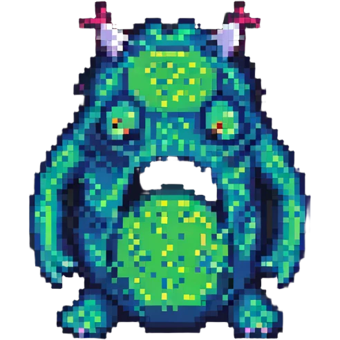 slime monster pixel art emoji