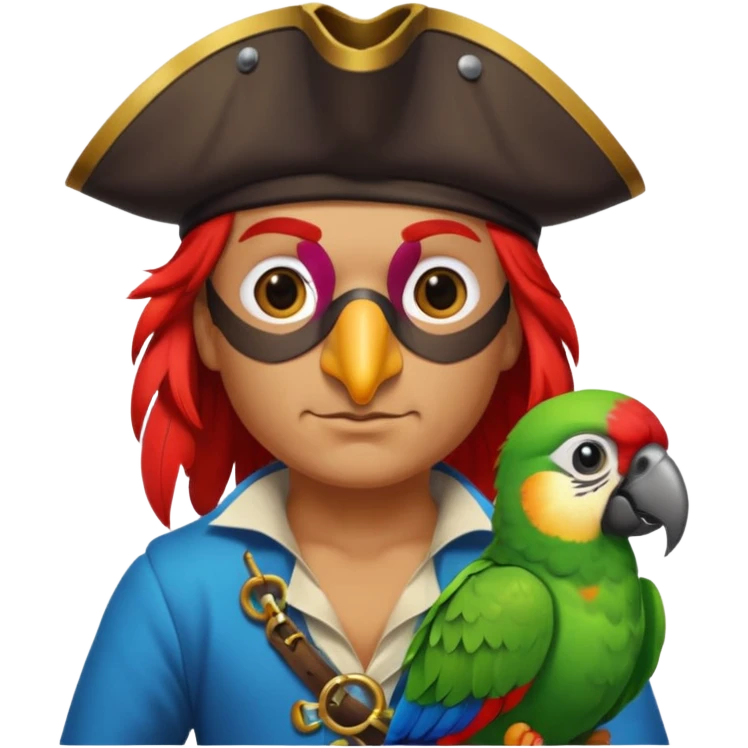 pirate and parrot emoji
