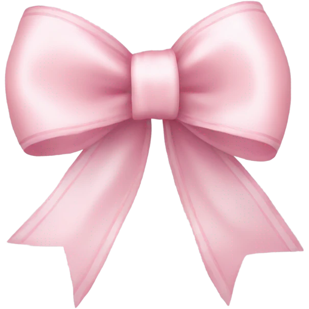 light pink ribbon bow emoji