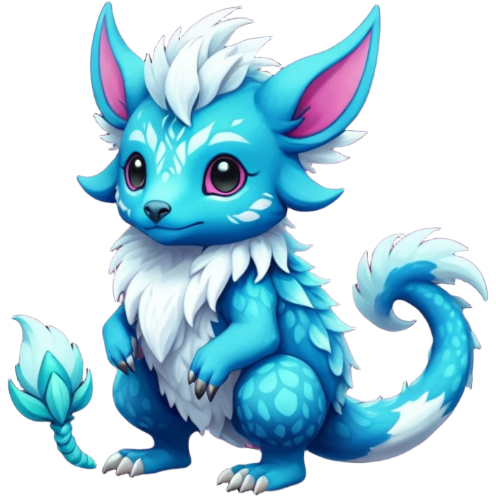 Cool cute fantasy Fionbri-Vernid-creature by griffsnuff & LiLaiRa & Falvie full body emoji