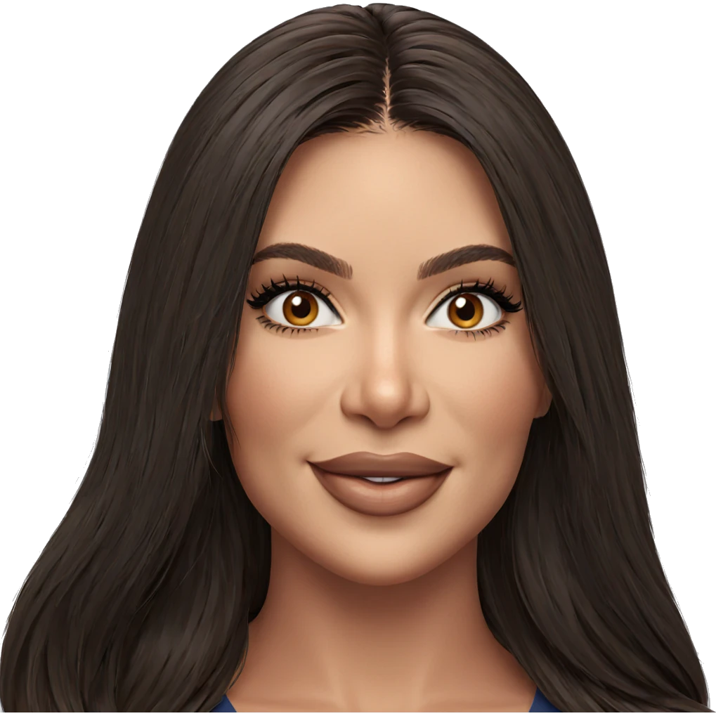 smiling girl with brown hair emoji