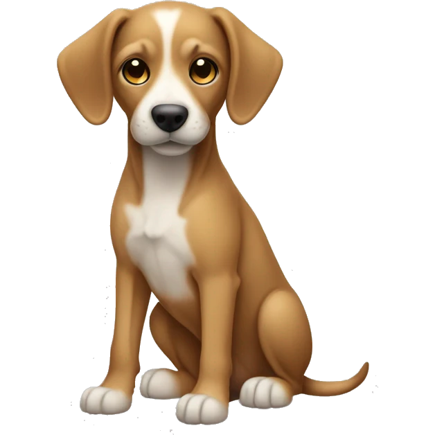 a full body puppy capuccino color ratcha dog with long snout emoji