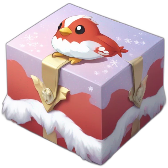 Pokemon Delibird Badge Winter Slowflake GiftBox 2023 emoji