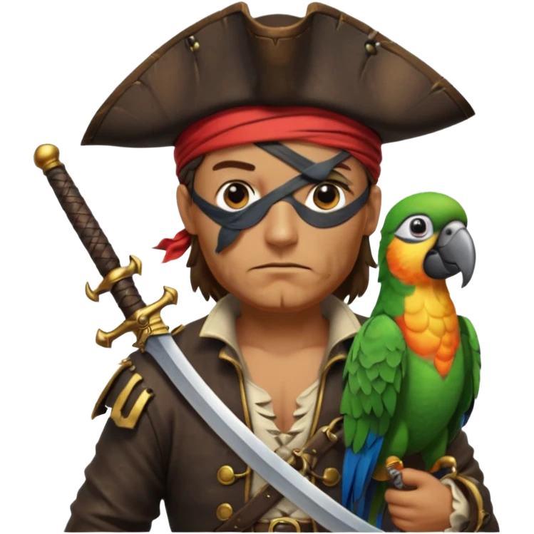 pirate and parrot emoji
