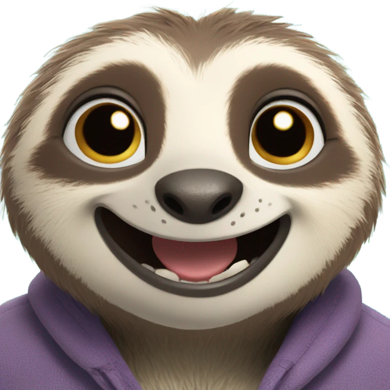 zootopia sloth that's smiling emoji