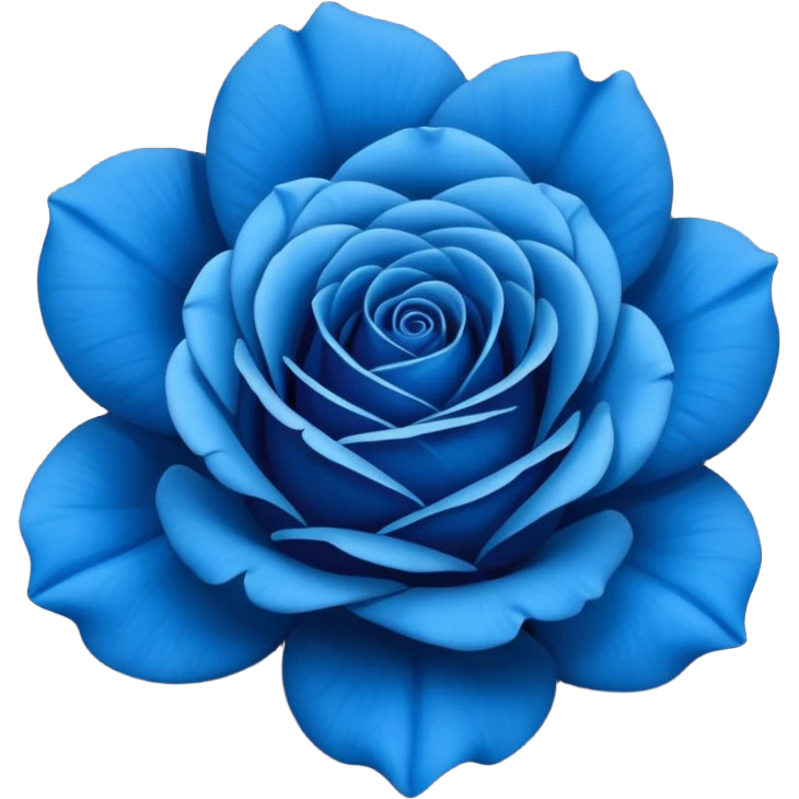 rose shape flower, no stem, now make it a vibrant and bold and darr shade of blue emoji