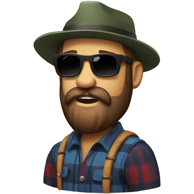 Lumberjack with sunglasses emoji