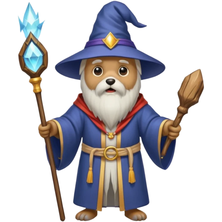 Dog wizard emoji