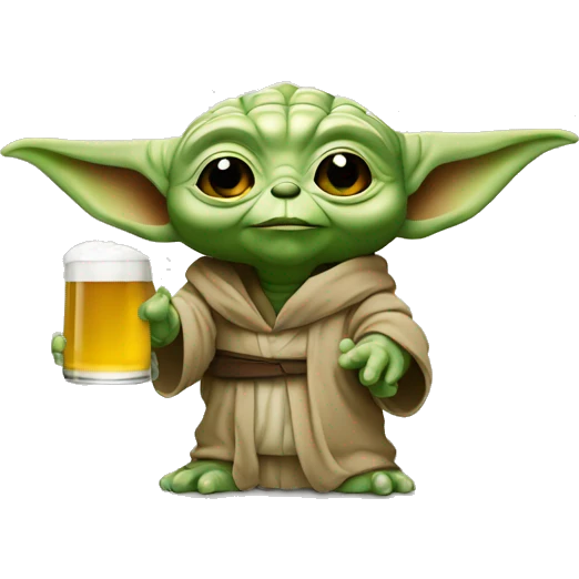 Yoda qui boit une bière  emoji