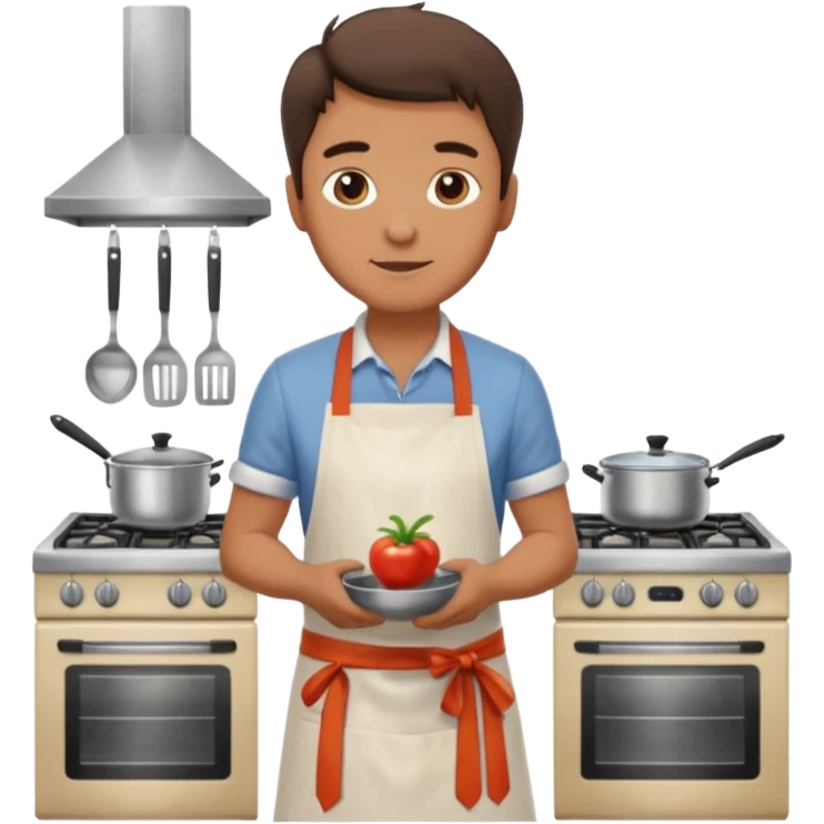 man cooking in a kitchen full body emoji