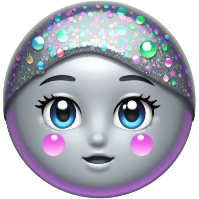 sweet glitter gray emoji