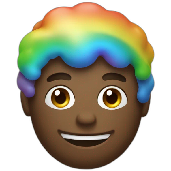 Rainbow-poop emoji